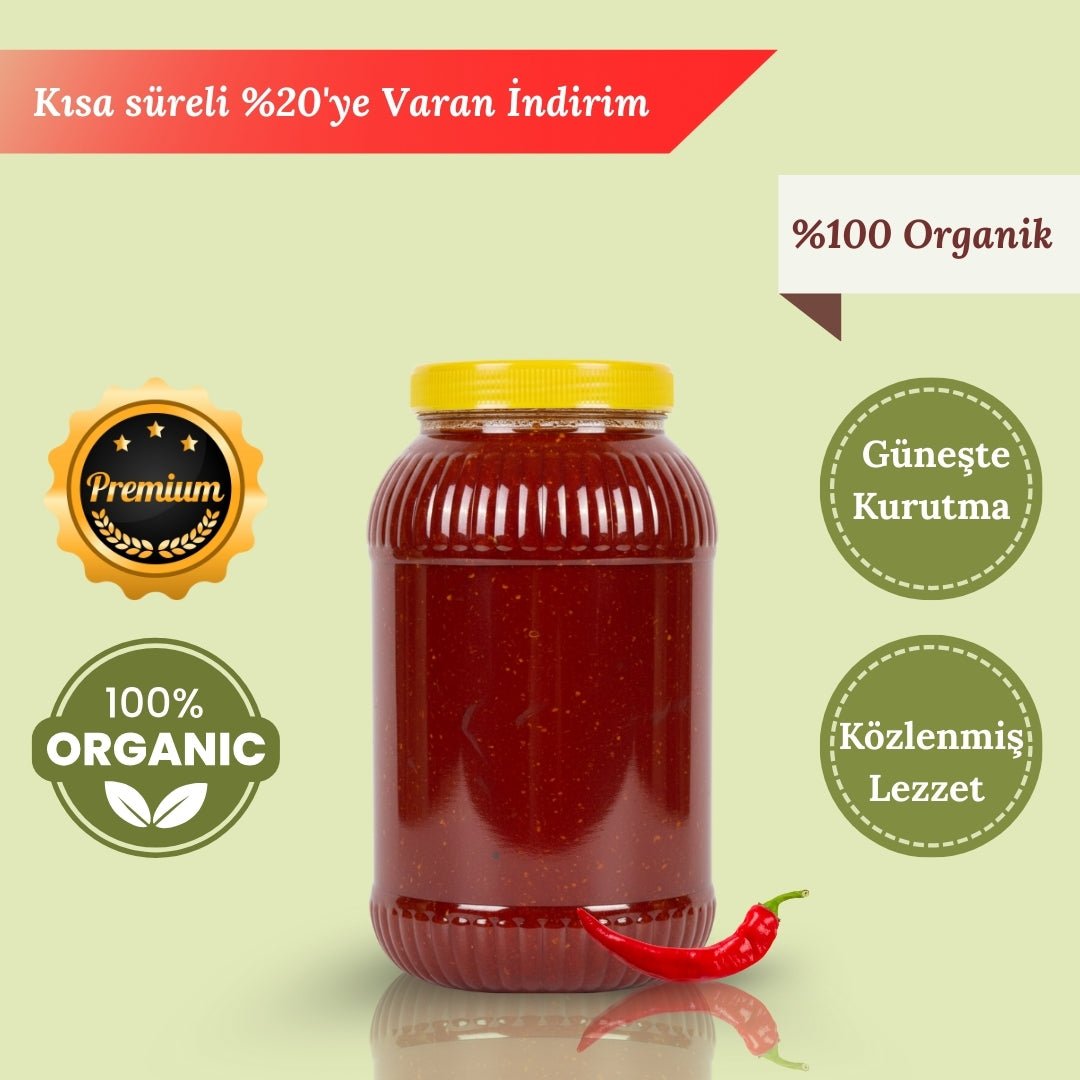 10 KG Ev Yapımı Biber Salçası - Organik Biber ile Üretilmiş Salça - DAMAK ANTAKYA