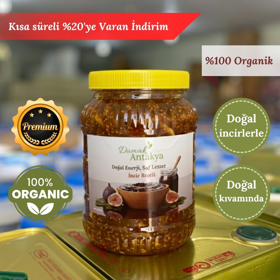 %100 Doğal ve Organik İncir Reçeli - Geleneksel, Glikozsuz - DAMAK ANTAKYA