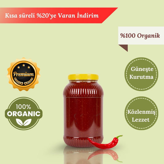 1 KG Ev Yapımı Biber Salçası - Organik Biber ile Üretilmiş Salça - DAMAK ANTAKYA