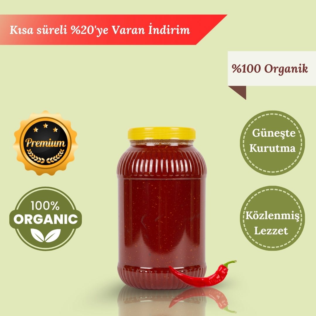 5 KG Ev Yapımı Biber Salçası - Organik Biber ile Üretilmiş Salça - DAMAK ANTAKYA