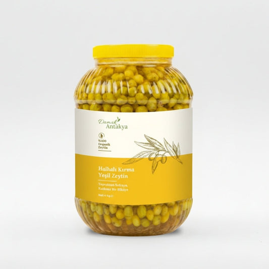 Halhali Kırma Yeşil Zeytin 5 Kg - DAMAK ANTAKYA