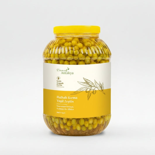 Halhali Kırma Yeşil Zeytin 5 Kg - DAMAK ANTAKYA