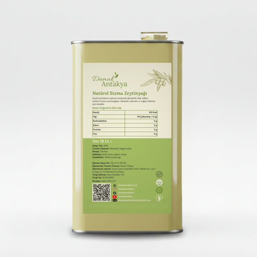 Soğuk Sıkım Sızma Zeytinyağı 18 Lt - DAMAK ANTAKYA
